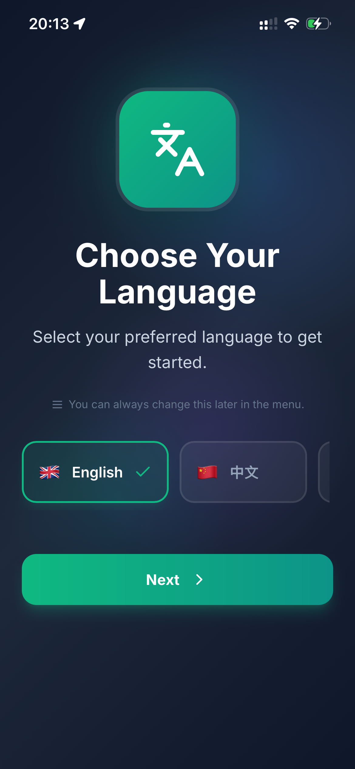 Choose your language
